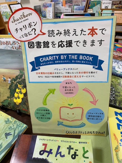 写真：チャリボンの説明が書かれた案内板です。