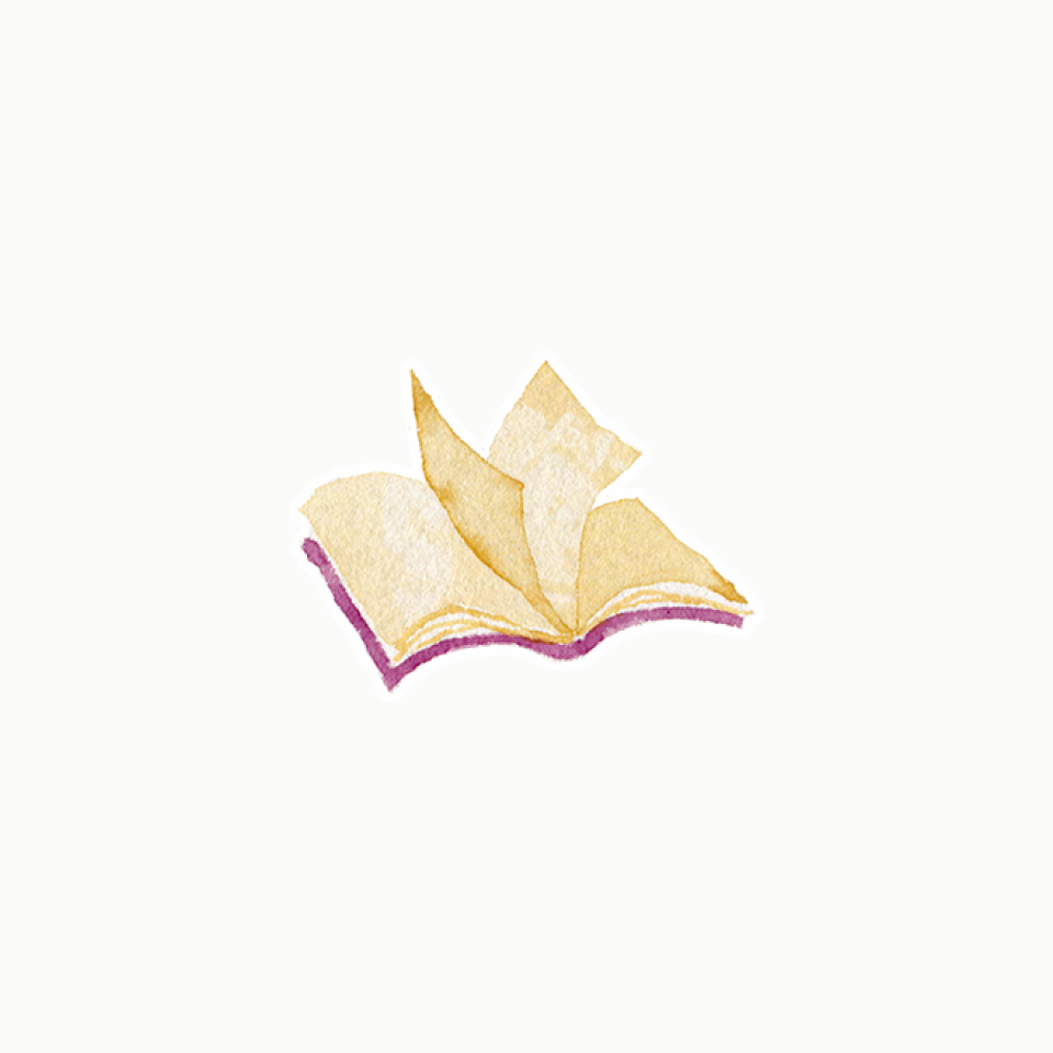 イラスト:本が開いています。